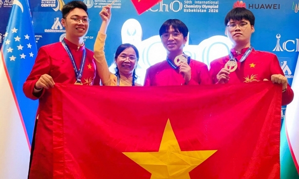 Một lớp học ở Hà Nội có tới 3 học sinh đạt Huy chương vàng Olympic quốc tế năm 2026