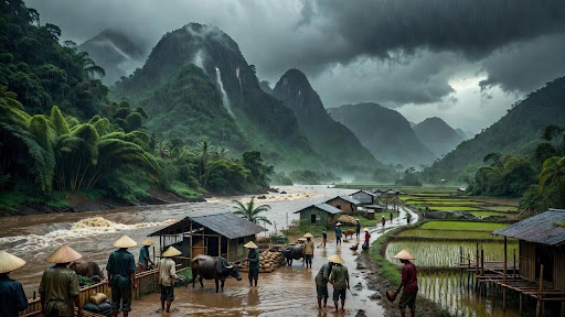 Nguyên nhân khiến miền Trung xuất hiện mưa lớn kéo dài