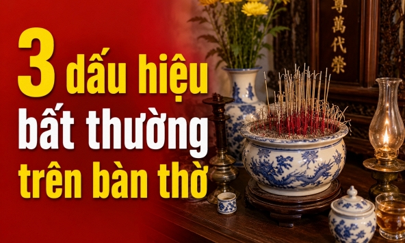 3 dấu hiệu bất thường trên bàn thờ