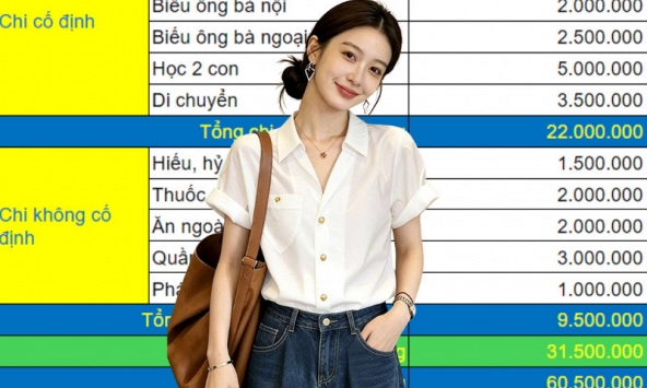 Nhà 4 người ăn hết 7 triệu, tháng nào cũng dư hơn 60 triệu: Bảng chi tiêu ai cũng phải khen