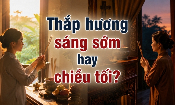 Thắp hương lúc sáng sớm hay chiều tối tốt hơn?