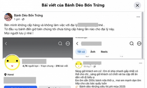 Xưởng bánh dẻo 4 trứng nổi tiếng bất ngờ tố 1 đại lý, netizen lắc đầu: “Quá thiếu chuyên nghiệp”