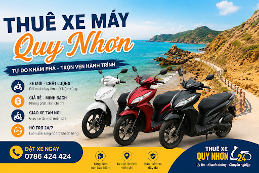 Thuê Xe Máy Quy Nhơn Giá Rẻ Tại Thuê Xe Quy Nhơn 24 – Uy Tín, Giao Xe Tận Nơi, Thủ Tục Nhanh