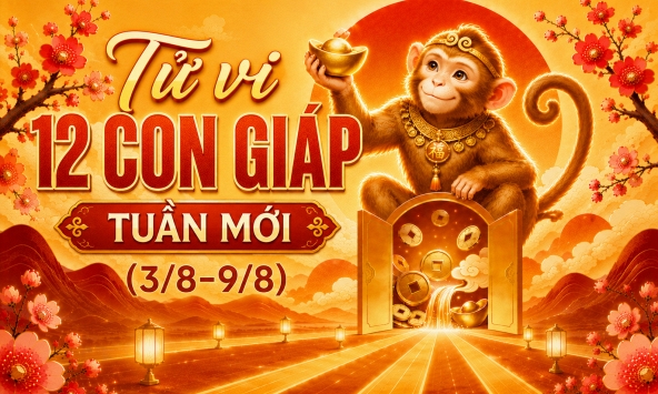 Tử vi tuần mới (3/8-9/8): Xếp hạng 3 con giáp may mắn nhất, công việc lẫn tài lộc đều lên hương