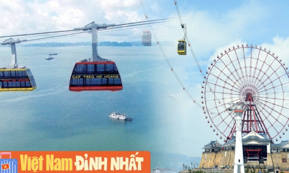 Việt Nam có cáp treo giữ cùng lúc 2 kỷ lục Guinness thế giới: Cabin chở 230 người lớn nhất hành tinh, trụ cáp cao gần 189m