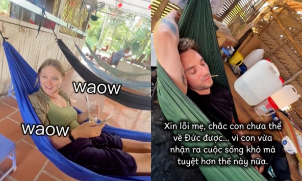 Lý do khách Tây nói “xin lỗi mẹ, con ở lại Việt Nam” sau khi được nằm võng ở miền Tây?