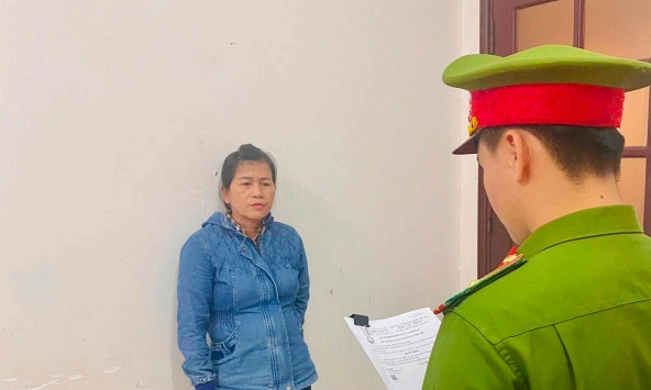 Thi hành lệnh bắt tạm giam Nguyễn Thị Lệ SN 1975