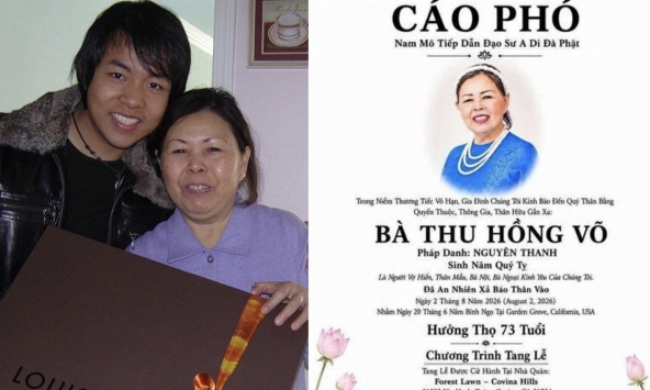 Thông tin cáo phó của mẹ ca sĩ Quang Lê