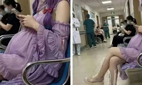 Ảnh chụp 1 mẹ bầu ngoài phòng khám thai này có gì mà khiến nhiều người bàn tán?