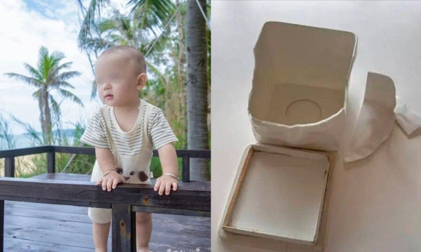 Bé trai 1 tuổi làm vỡ hộp giấy, khách sạn đòi đền 3,3 triệu đồng
