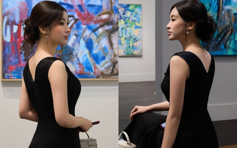 'Hoa hậu nghèo nhất Việt Nam' đứng yên cũng toát khí chất phú bà, visual hậu sinh con thứ 2 gây chú ý