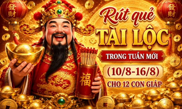 Rút lộc tuần mới (10/8-16/8) cho 12 con giáp: Ai cuộc sống lên hương, ai nhận hồng phúc từ vũ trụ?