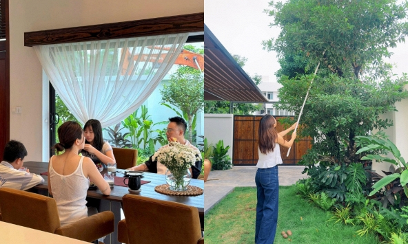 Bên trong biệt thự 500m2 như khu nghỉ dưỡng của nam ca sĩ quê Ninh Bình lấy vợ miền Tây, 3 thế hệ cùng chung sống