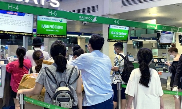 Quầy check-in của Bamboo Airways hiện tại