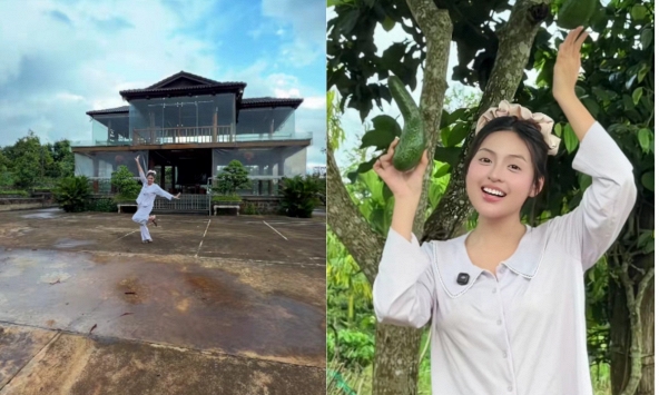  Vợ một CEO flex gia thế ở quê khi “mở tour” thăm nhà sàn 2 tầng, nằm giữa vườn sầu riêng, chôm chôm, bơ…