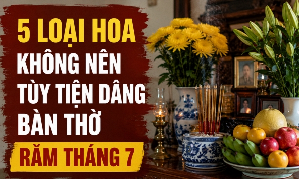 Rằm tháng 7: 5 loại hoa không tùy tiện dâng lên bàn thờ