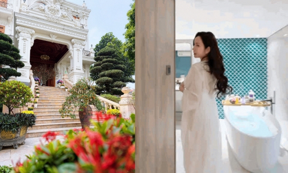 “Phú bà” 34 tuổi sống cuộc đời như mở khóa gói VIP: Dinh thự triệu đô, đến phòng tắm cũng phải có điều hòa