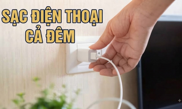 Chuyện gì xảy ra khi sạc điện thoại cả đêm?