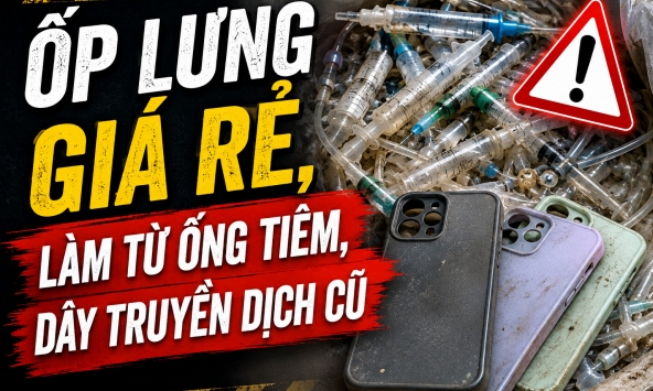 Cảnh báo ốp lưng giá rẻ: Làm từ ống tiêm, dây truyền dịch cũ, hàm lượng chì có mẫu vượt giới hạn 1.550 lần