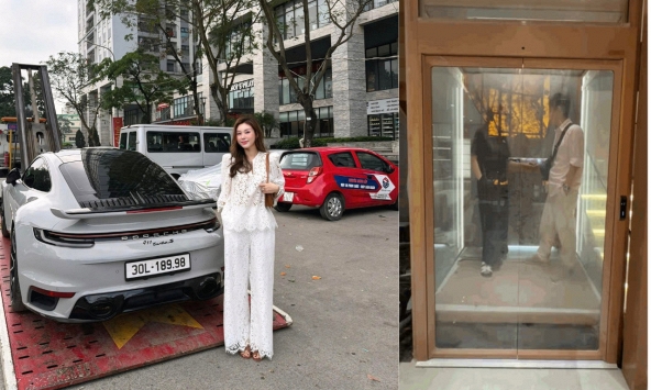 Cô gái 28 tuổi mua Porsche tặng chồng: Sống trong cơ ngơi sang như khách sạn, riêng thang máy đã gần 1 tỷ