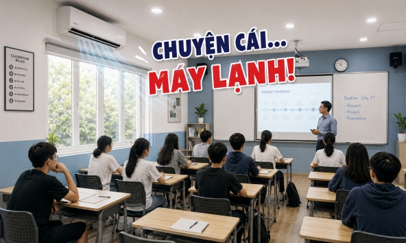 Đầu năm học lại 'nóng' chuyện lắp máy lạnh trong lớp: Nếu rơi vào trường hợp 'khó' như này, phụ huynh ứng xử ra sao?