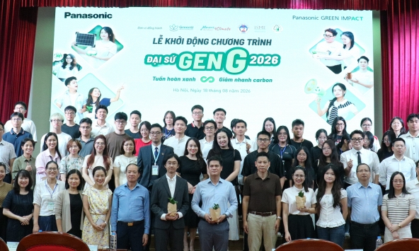 Panasonic khởi động Đại sứ Gen G 2026 mùa thứ 4, tạo cơ hội để người trẻ biến sáng kiến xanh thành hành động