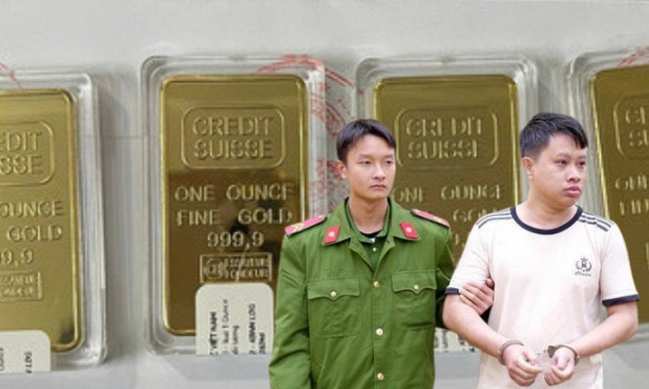 Bắt khẩn cấp Phạm Anh Tiến SN 1992 liên quan 13 lượng vàng giả dán chữ 'Kho bạc Nhà nước'
