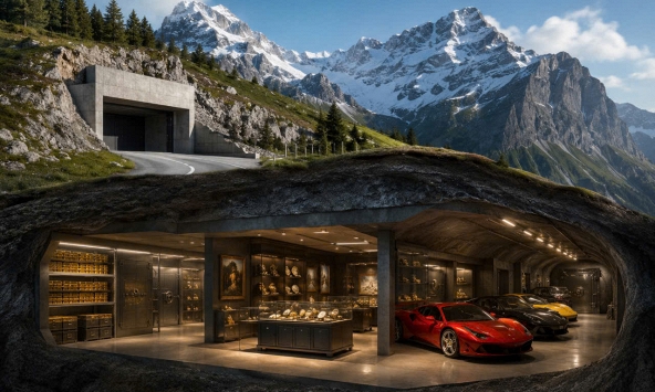 Không phải biệt thự hay két sắt, giới siêu giàu cất vàng, siêu xe Ferrari và trang sức tiền tỷ trong hầm sâu 100m giữa lòng núi