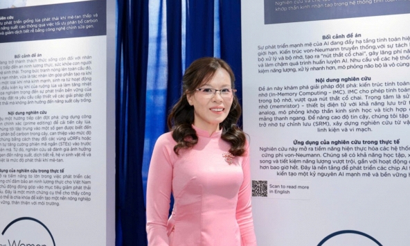 Nữ khoa học gia phát triển linh kiện cho phần cứng AI tiết kiệm năng lượng
