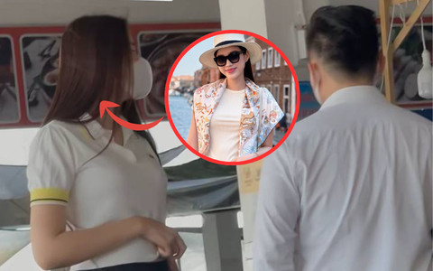 Bắt gặp Hoa hậu Việt và thiếu gia che chắn kín bưng, cùng nhau đi chợ quê 