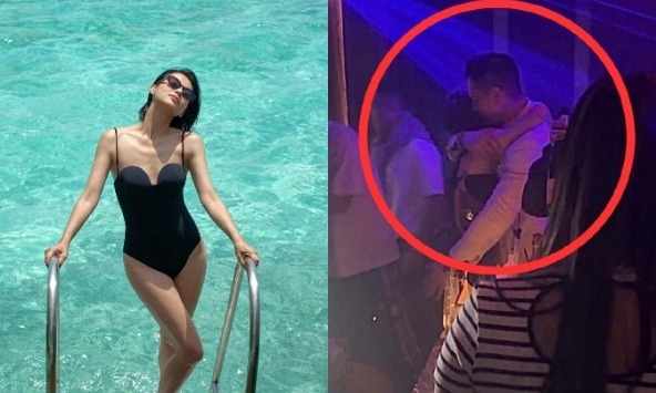 Á hậu hàng đầu nghi đang mang thai lần 4 sau khi chồng đại gia lộ ảnh ôm ấp gái xinh trong bar