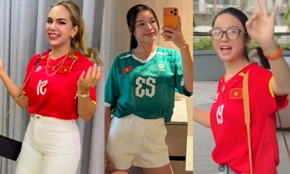 Dàn WAG Yến Xuân, Chu Thanh Huyền lên đồ, khoe dáng nuột nà trước giờ cổ vũ ĐT Việt Nam đấu Thái Lan