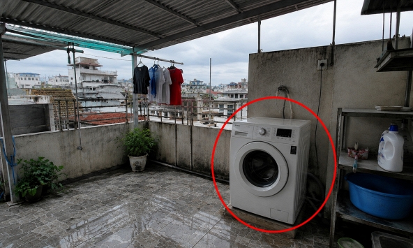 Lời khuyên cho những gia đình đang đặt máy giặt ngoài ban công, sân thượng