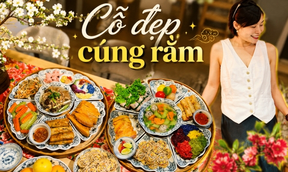Mâm cơm Rằm đẹp thế này nhưng mẹ nội trợ Hà Nội chỉ làm trong 40 phút nhờ một tiêu chí