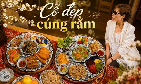 Mâm cơm Rằm đẹp thế này nhưng mẹ nội trợ Hà Nội chỉ làm trong 40 phút nhờ một tiêu chí