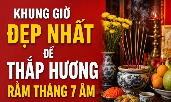 Ngày mai là Rằm tháng 7: Khung giờ đẹp nhất để thắp hương