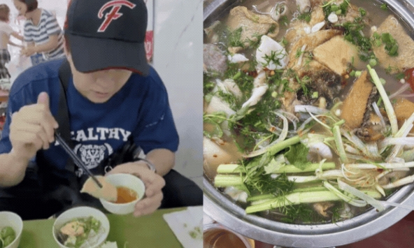 Ngô Kiến Huy ăn măng ở quán bún cá Hà Nội, vừa thử đã liên tưởng: “Chua cay y chang cuộc đời Dương Lâm!”