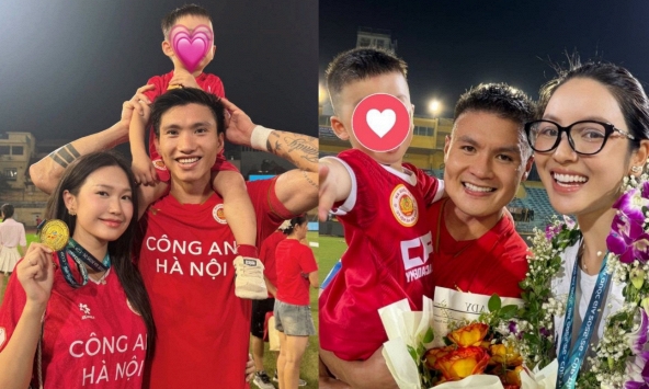 Chu Thanh Huyền đọ sắc với Doãn Hải My trong ngày đội bóng của Quang Hải, Văn Hậu giành Siêu cúp quốc gia 