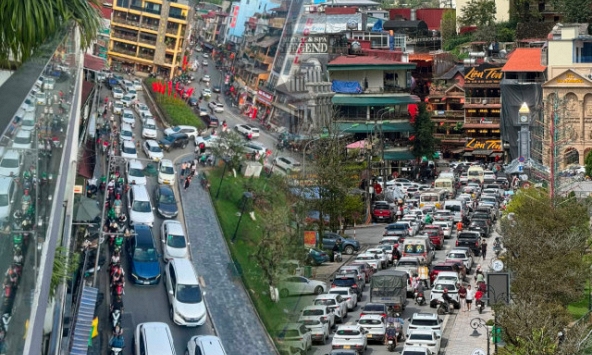 Sa Pa dịp 2/9, “nơi ô tô gặp gỡ đất trời”: Đi 900m mất 30 phút, hệt như giờ tan tầm Hà Nội