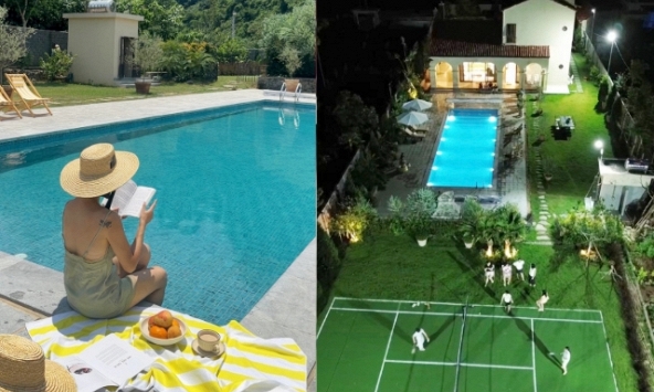 Đại gia đình 15 người nghỉ dưỡng tại villa riêng cách Hà Nội 40km, không cần săn vé máy bay, check-in...