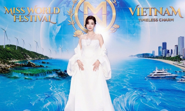 Hoa hậu Đỗ Mỹ Linh xinh đẹp rực rỡ trên thảm đỏ Miss World 2026 sau nghi vấn sinh con thứ 2