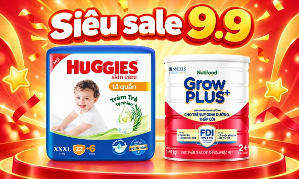 Mẹ không cần chờ đến lúc sắp hết: Lazada 9.9 là dịp hợp lý để tích sẵn sữa, tã chính hãng cho con