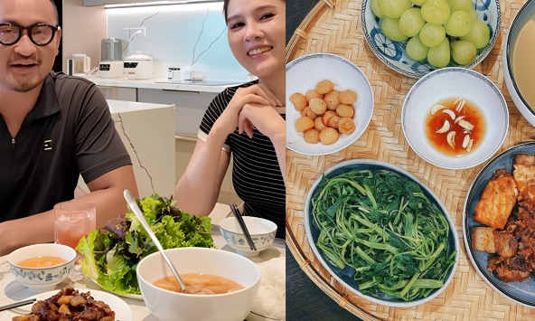 Cơm nhà MC Thu Hoài và chồng Phó chủ tịch