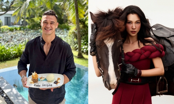 Sinh nhật Lê Giang Patrik và MC Hoàng Oanh: Chúng mình có nhau!