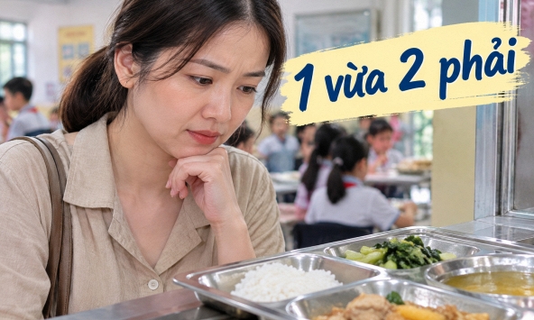 Là bà mẹ kỹ tính việc ăn uống của con, nhưng nói thật, nhìn hình ảnh 'soi' bữa ăn bán trú này, tôi cũng không đồng cảm nổi!