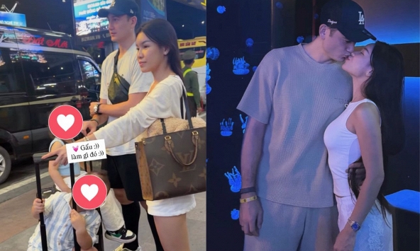 Văn Lâm hôn vợ ngọt ngào trong chuyến du lịch Nha Trang, nàng WAG Yến Xuân khoe vóc dáng nuột nà 
