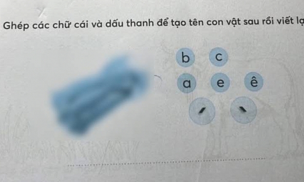 Con vật trong bài tập tiếng Việt này có gì 'khác lạ' mà khiến 1 bà mẹ bức xúc, hội phụ huynh cũng vào cuộc tranh luận?