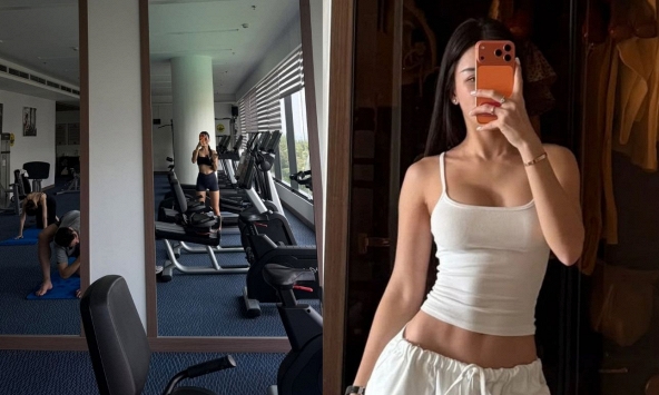 Yến Xuân đi chơi cùng Văn Lâm vẫn miệt mài 'độ dáng', bảo sao body 'gái một con' sexy, nuột nà như thế