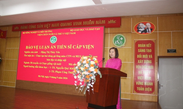 ThS. Đặng Thị Thúy Yên chọn tạo hai dòng gà từ nguồn gen nội và nhập