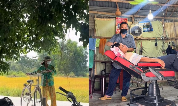 Mẹ 78 tuổi ngày ngày đạp xe đến tiệm hớt tóc của con trai hút 1,9 triệu lượt xem, xúc động lý do phía sau